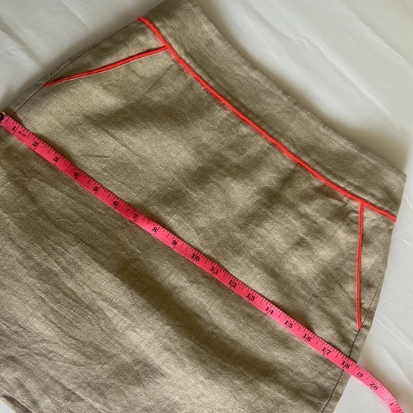 LOFT Women’s Linen Skirt Size 0 Tan Color - Picture 5 of 11